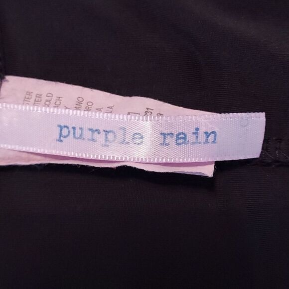 Purple Rain Black Tie Back Midi Dress - Picture 5 of 6